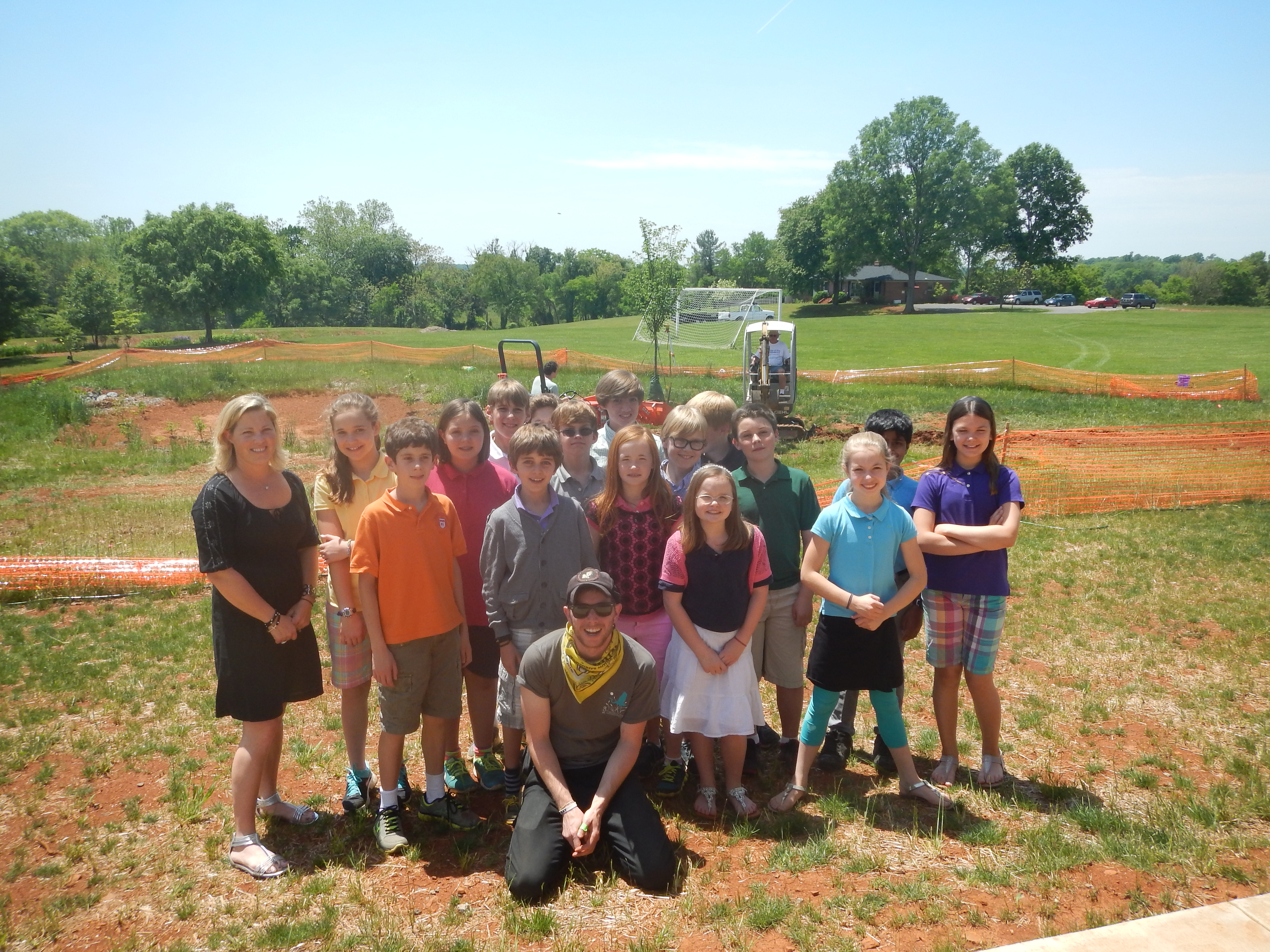 Students and volunteers solve erosion problems using LID